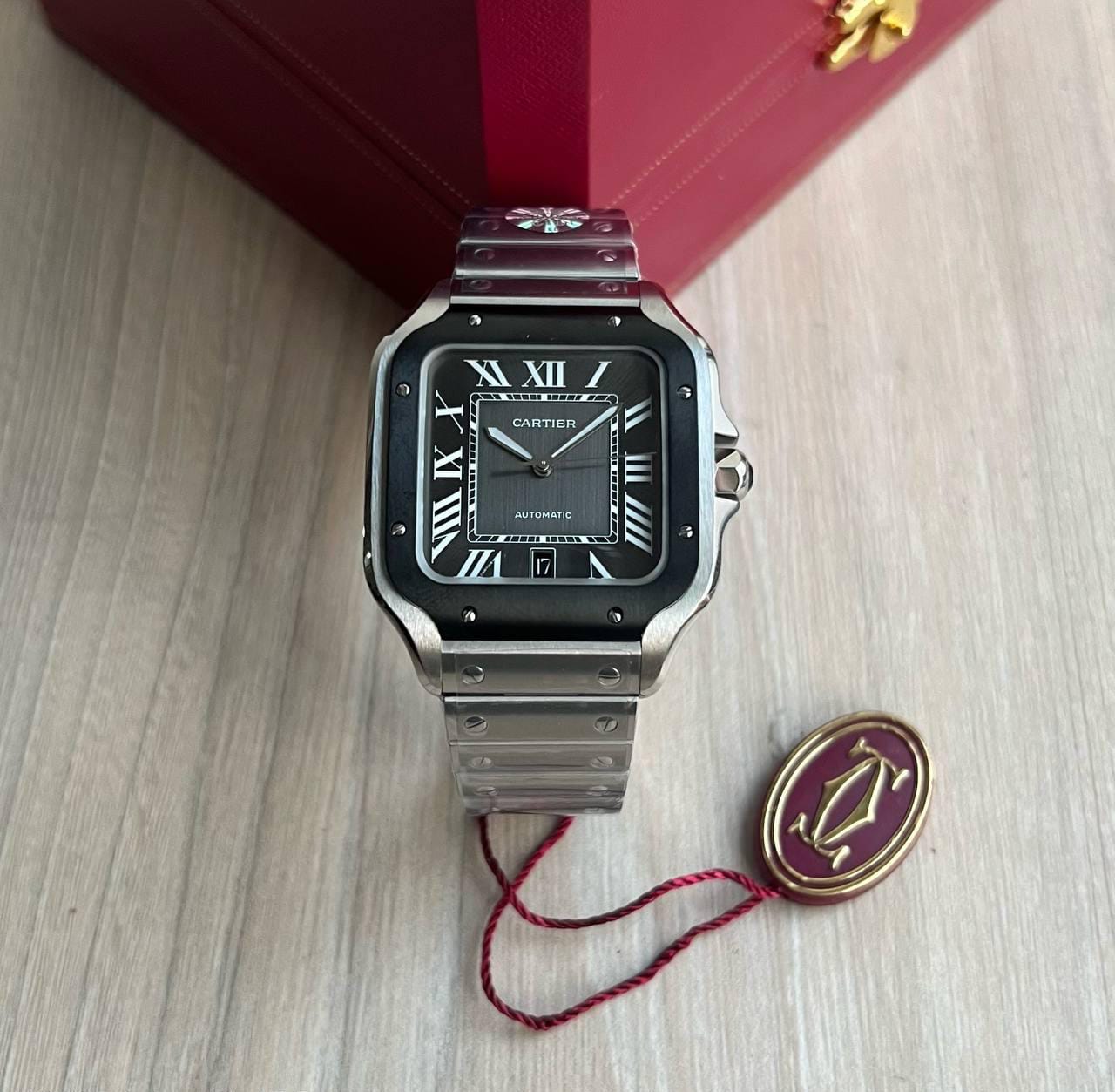 Cartier Santos Automático – Dial Preto