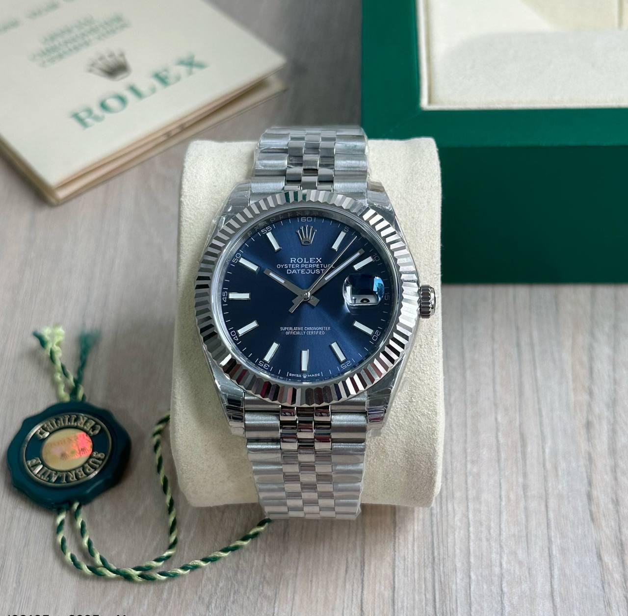 Rolex datejust 41mm Mostrador azul